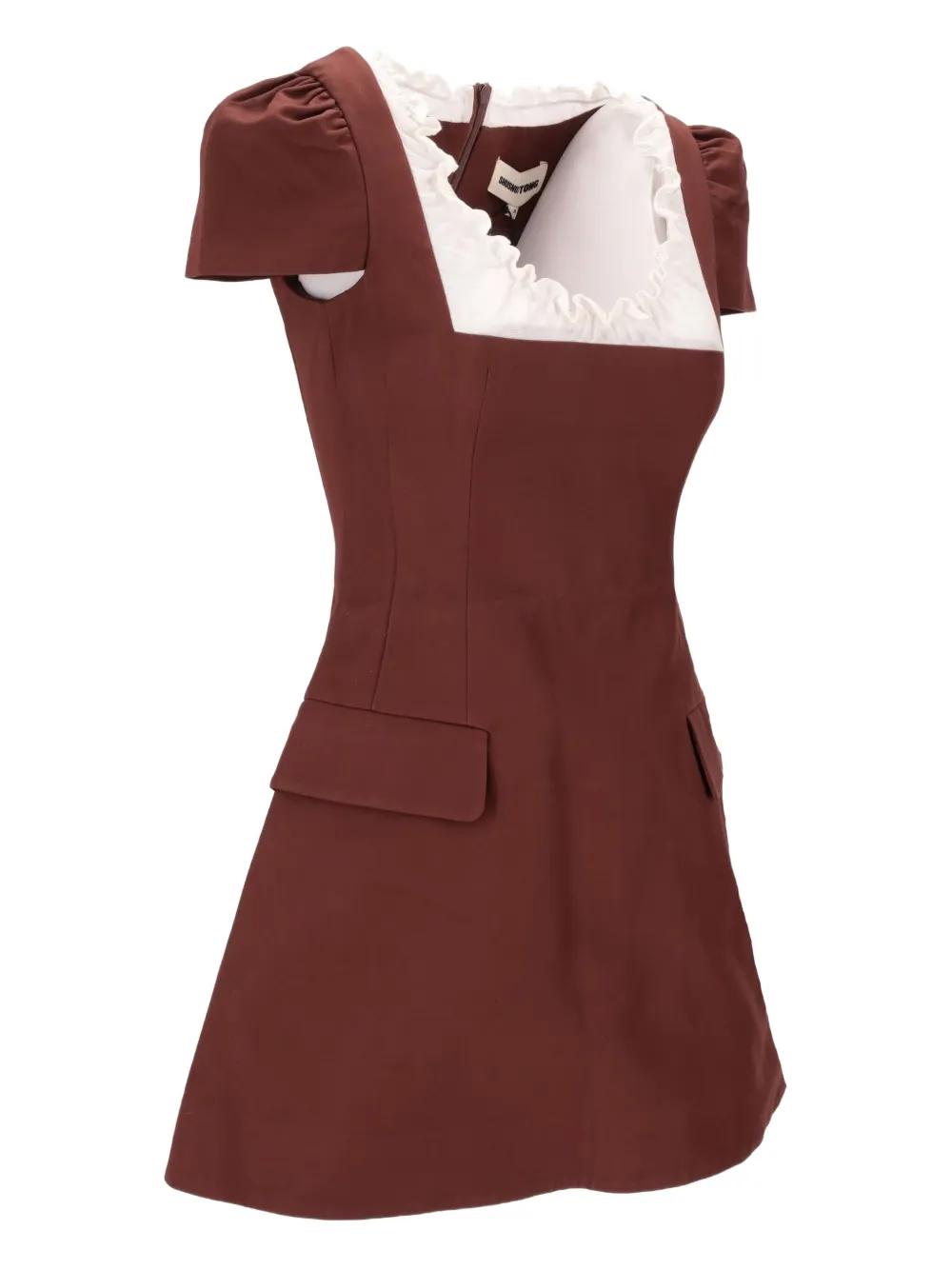 shushu/tong ミニワンピース ブラウン レディース ShuShu/Tong ワンピース | オンラインセールは最大80%オフ