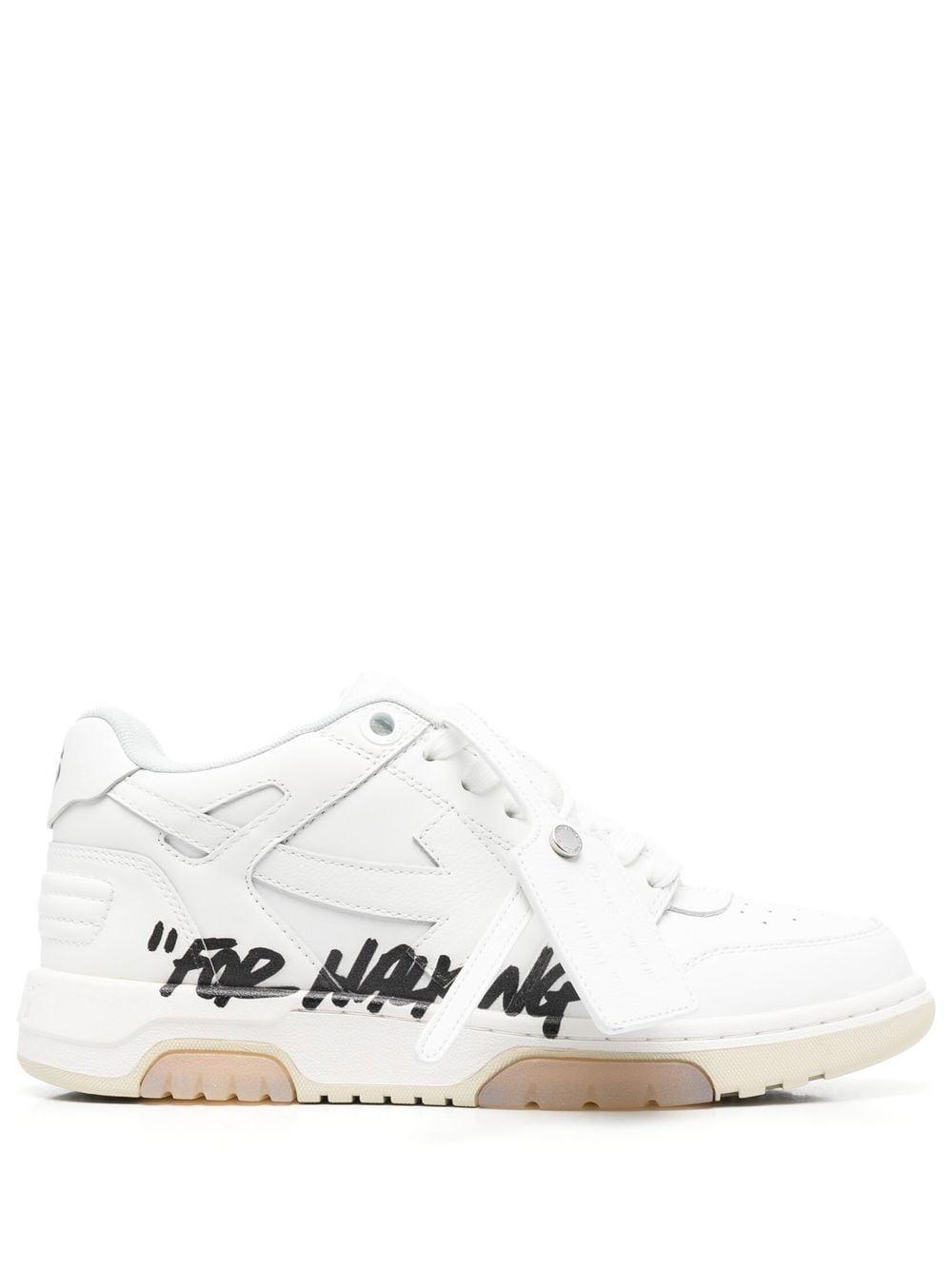 Off-White c/o Virgil Abloh Leder Out of Office OOO Sneakers in Weiß ...