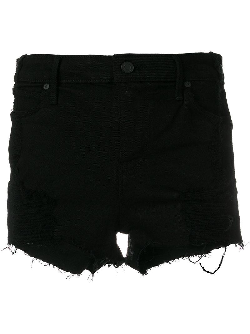 RTA Denim Shorts in Black - Lyst