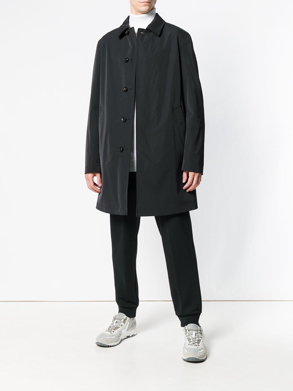 Ermenegildo Zegna Wool Button-up Parka Jacket in Black for Men - Lyst