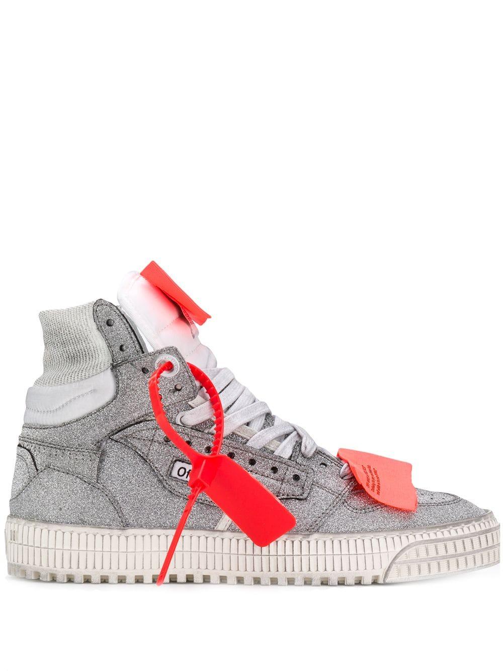 off white glitter off court sneakers