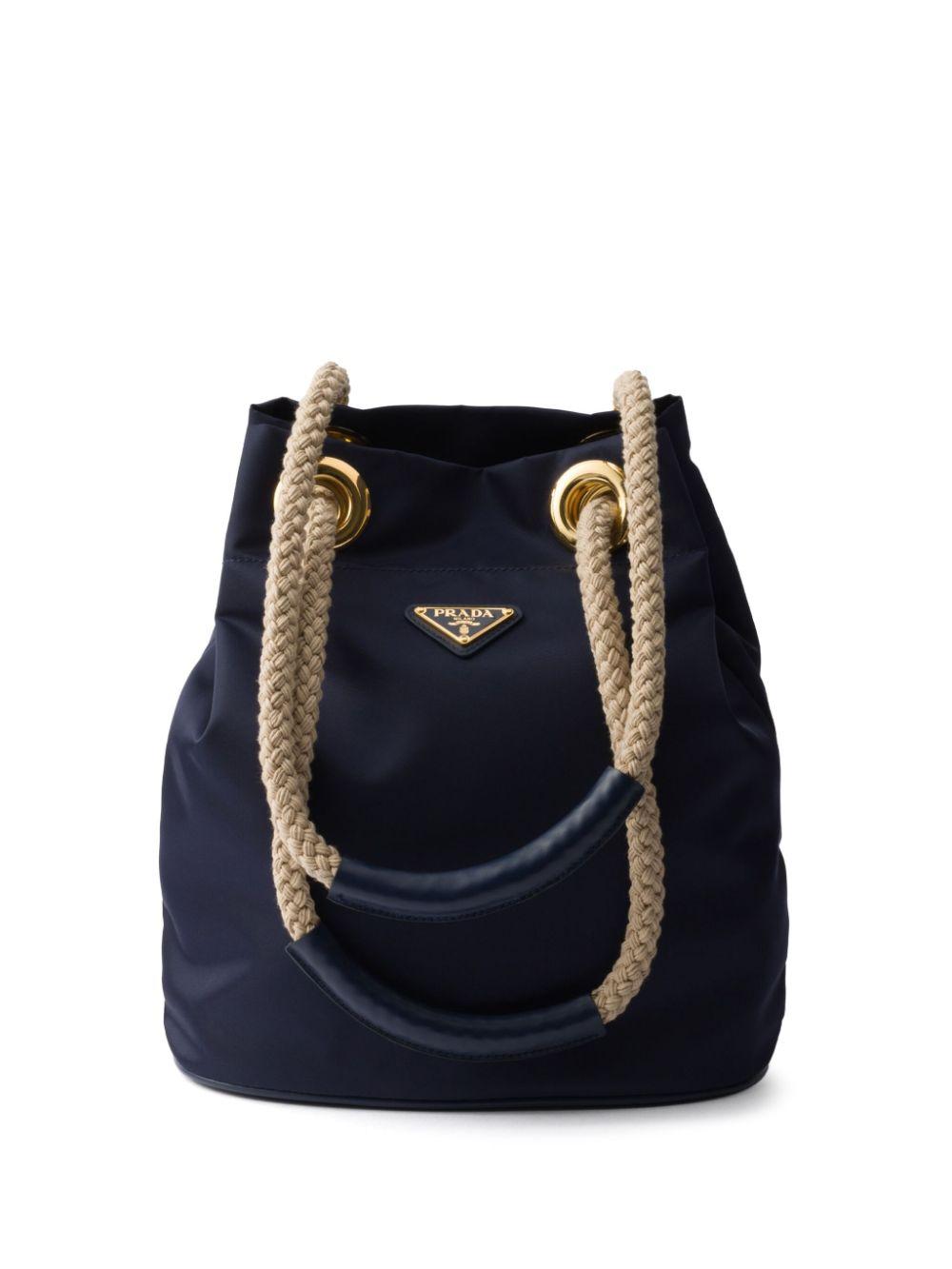 Prada Small Re Nylon Bucket Bag in Blue Lyst UK