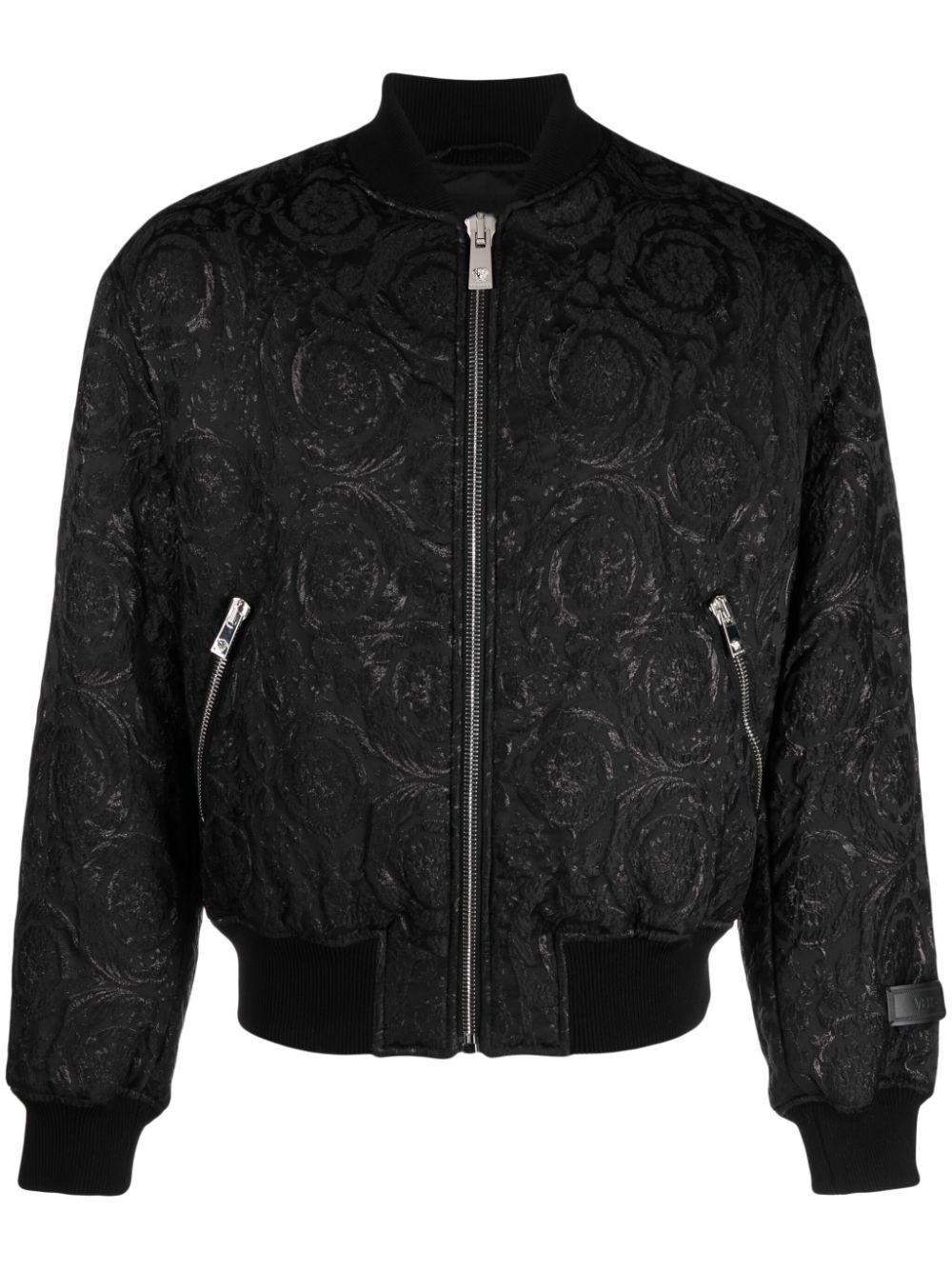 Versace Baroque Cloquet Bomber Jacket in Black for Men Lyst UK