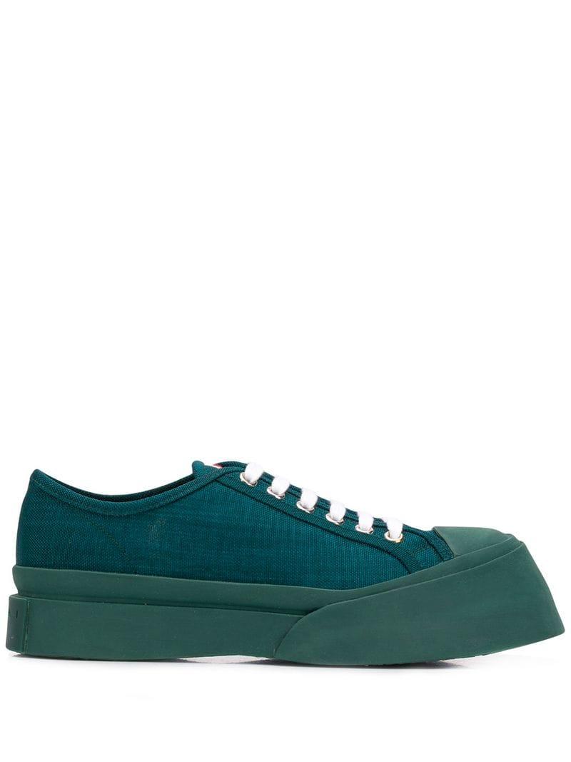 Marni Canvas Pablo Sneakers in Green - Lyst