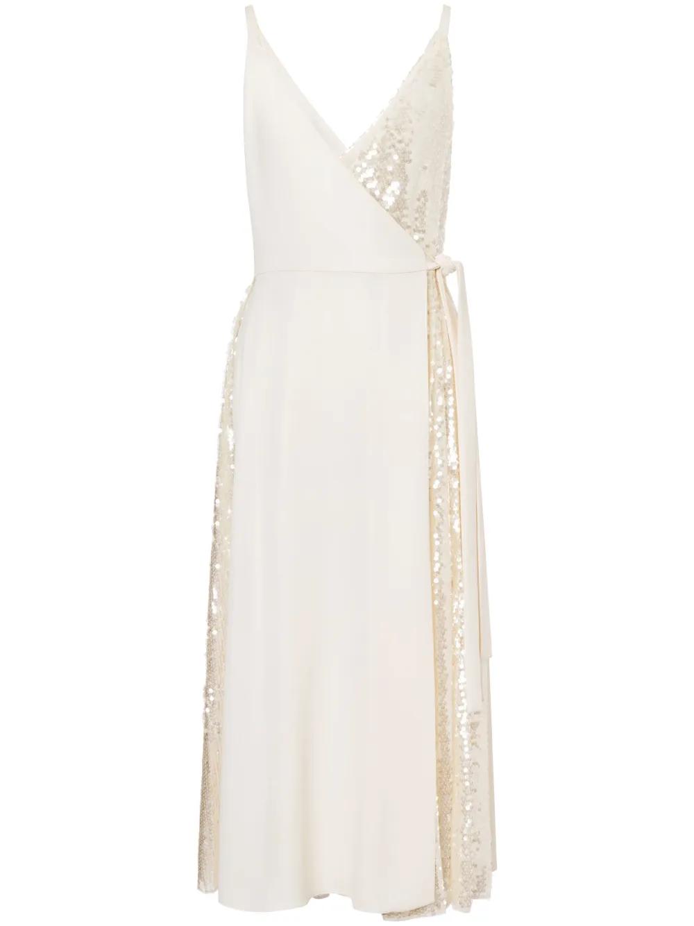 Designer White Sequin Wrap Dresses for Women - Up to 67% off | Lyst
