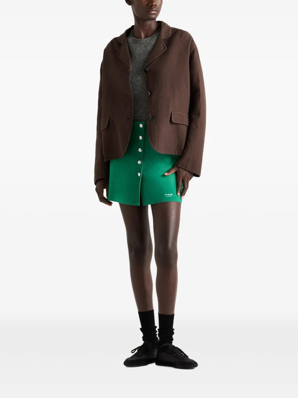 スカート PRADA Grass Green Suede Mini Skirt Prada Grass Green Suede Mini Skirt | italist