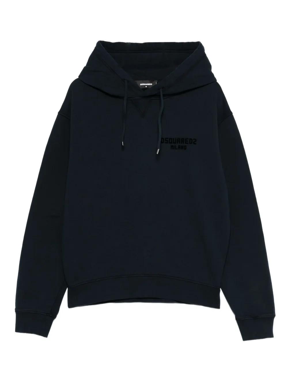 パーカー・フーディ Dsquared2 Black Hoodie With Drawstring Hood Dsquared2 - Cotton hoodie black - The Corner