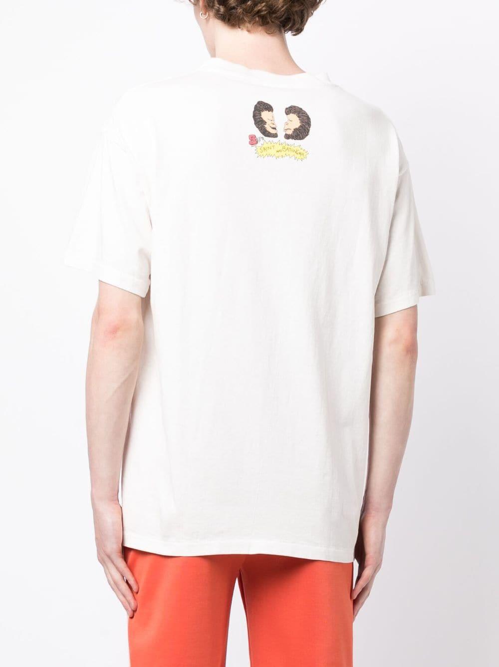 SAINT Mxxxxxx X A Bathing Ape® Graphic-print T-shirt in White for