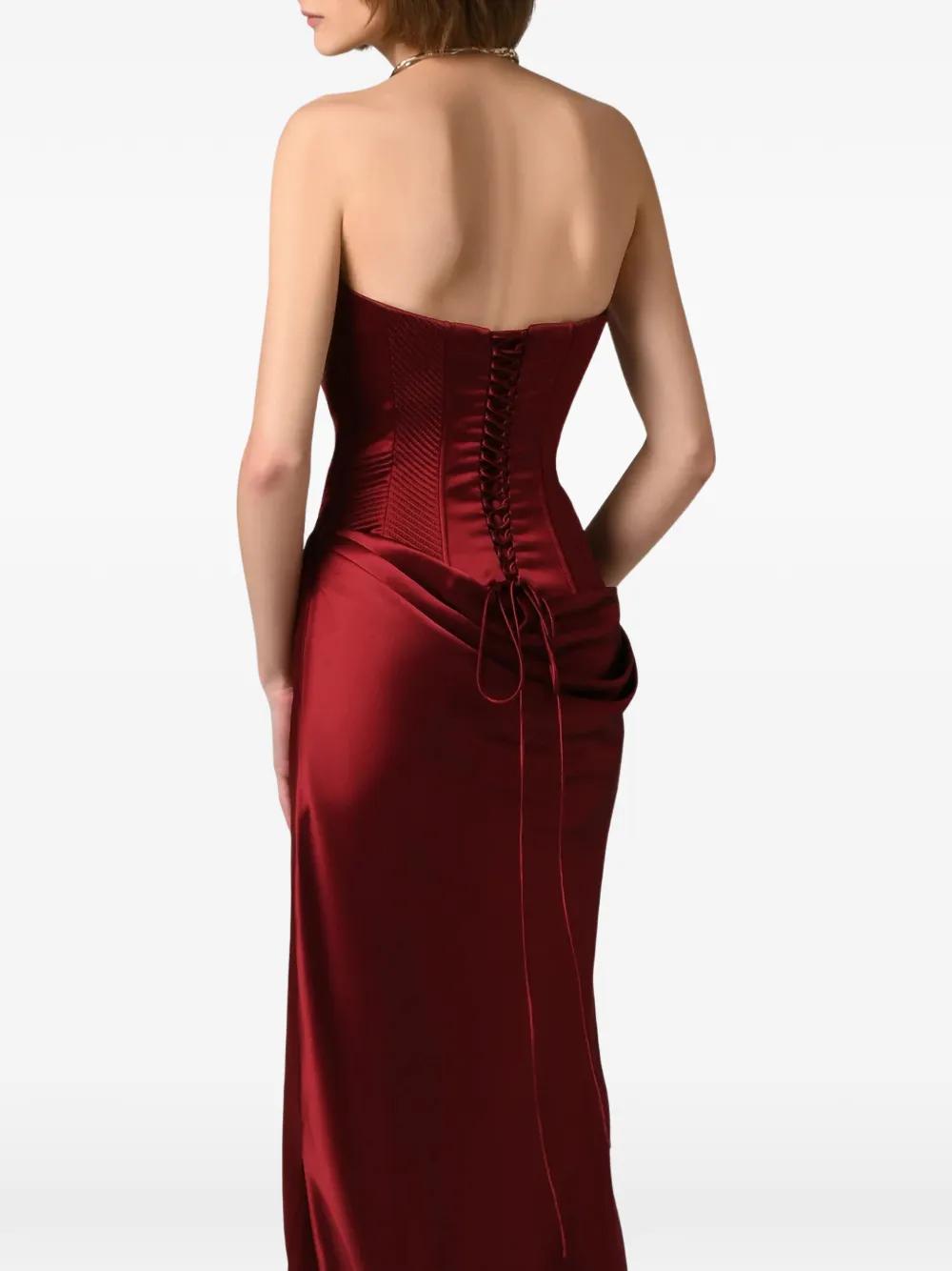 designer corset dress CD295 Red / 6