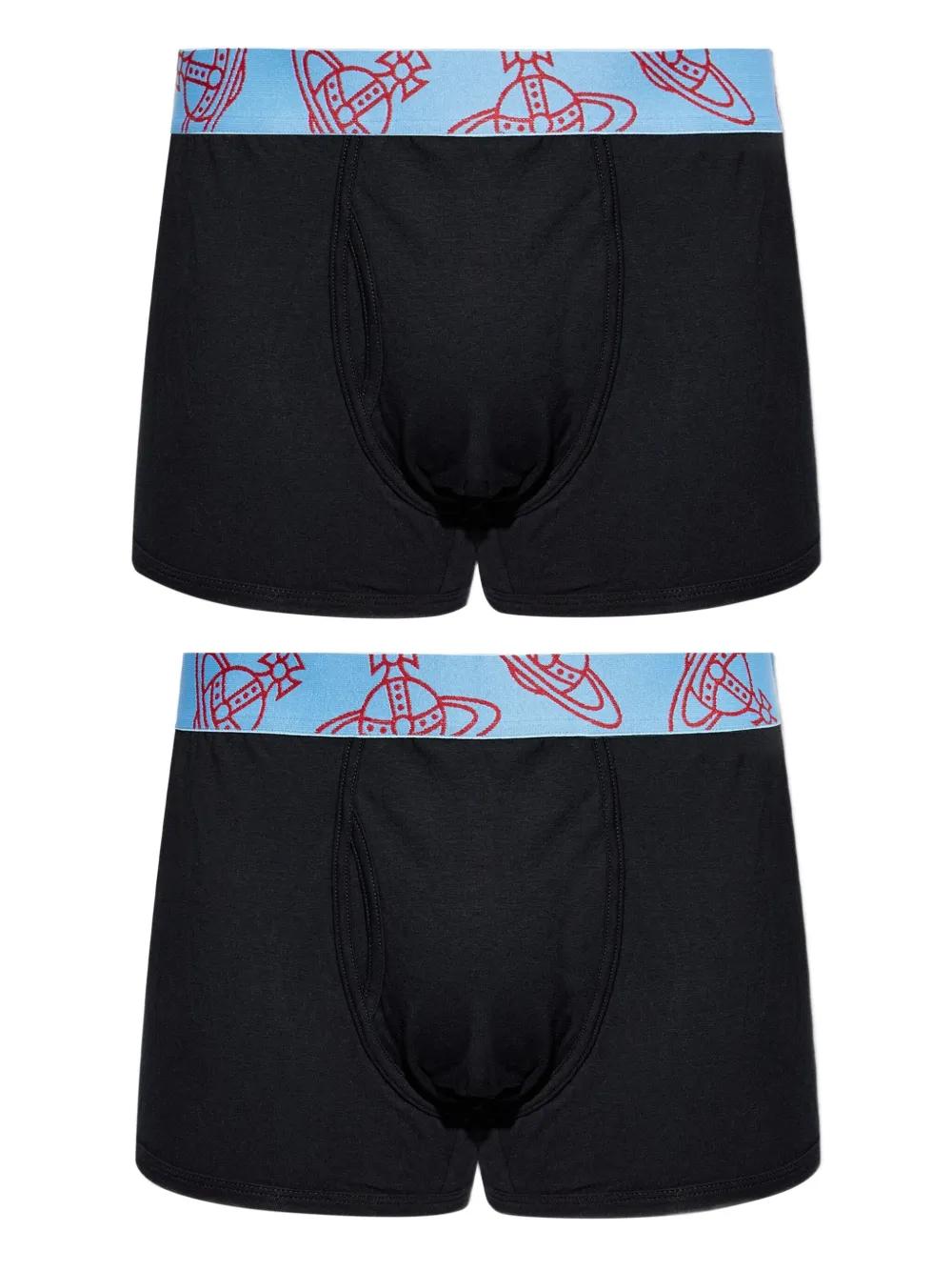 Vivienne Westwood ロゴ ボクサーパンツ セット | ブラック