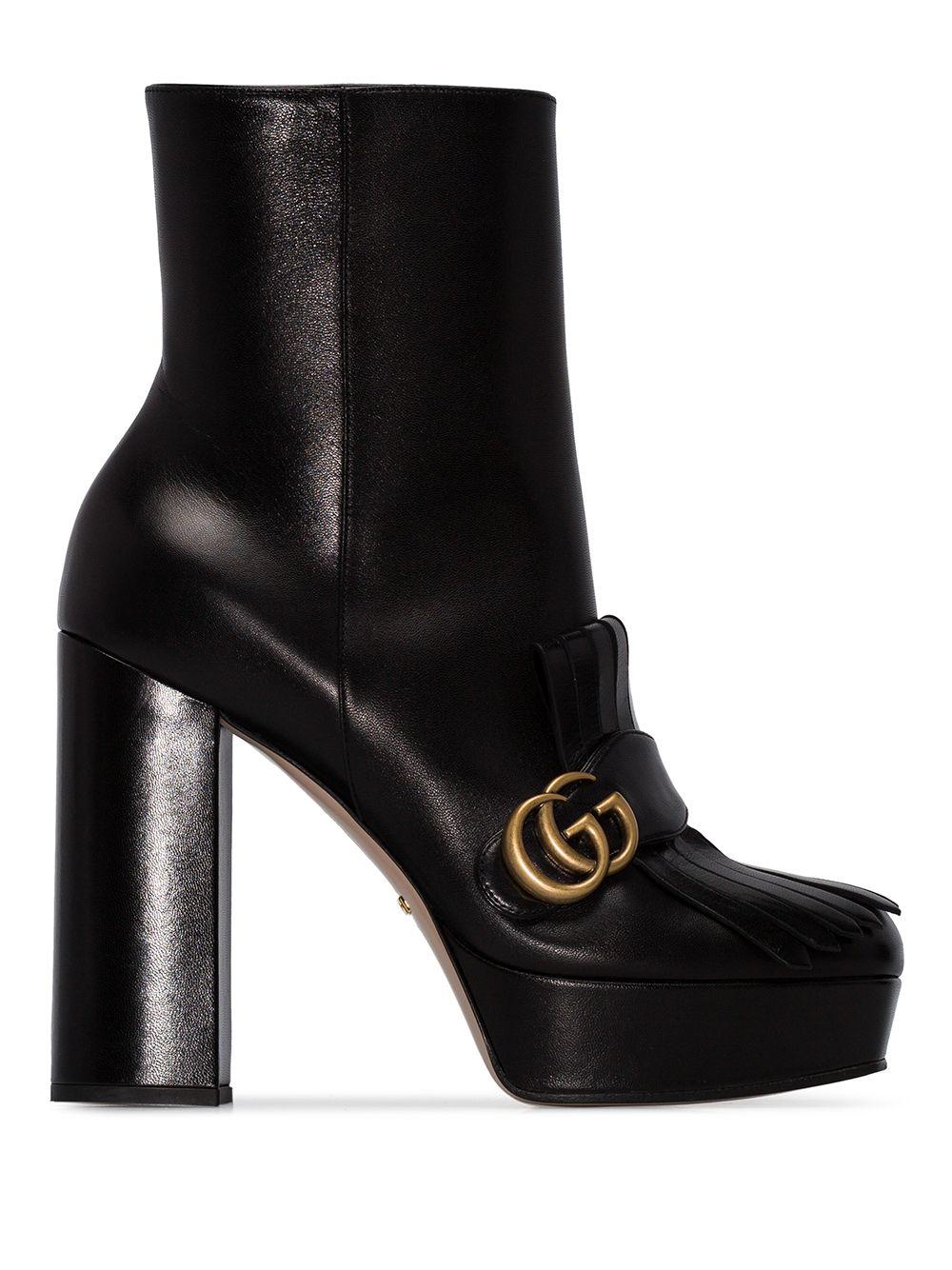 Und Stiefel Aus Leder HaferlascheLogo Marmont Mit Plateau j354ARL