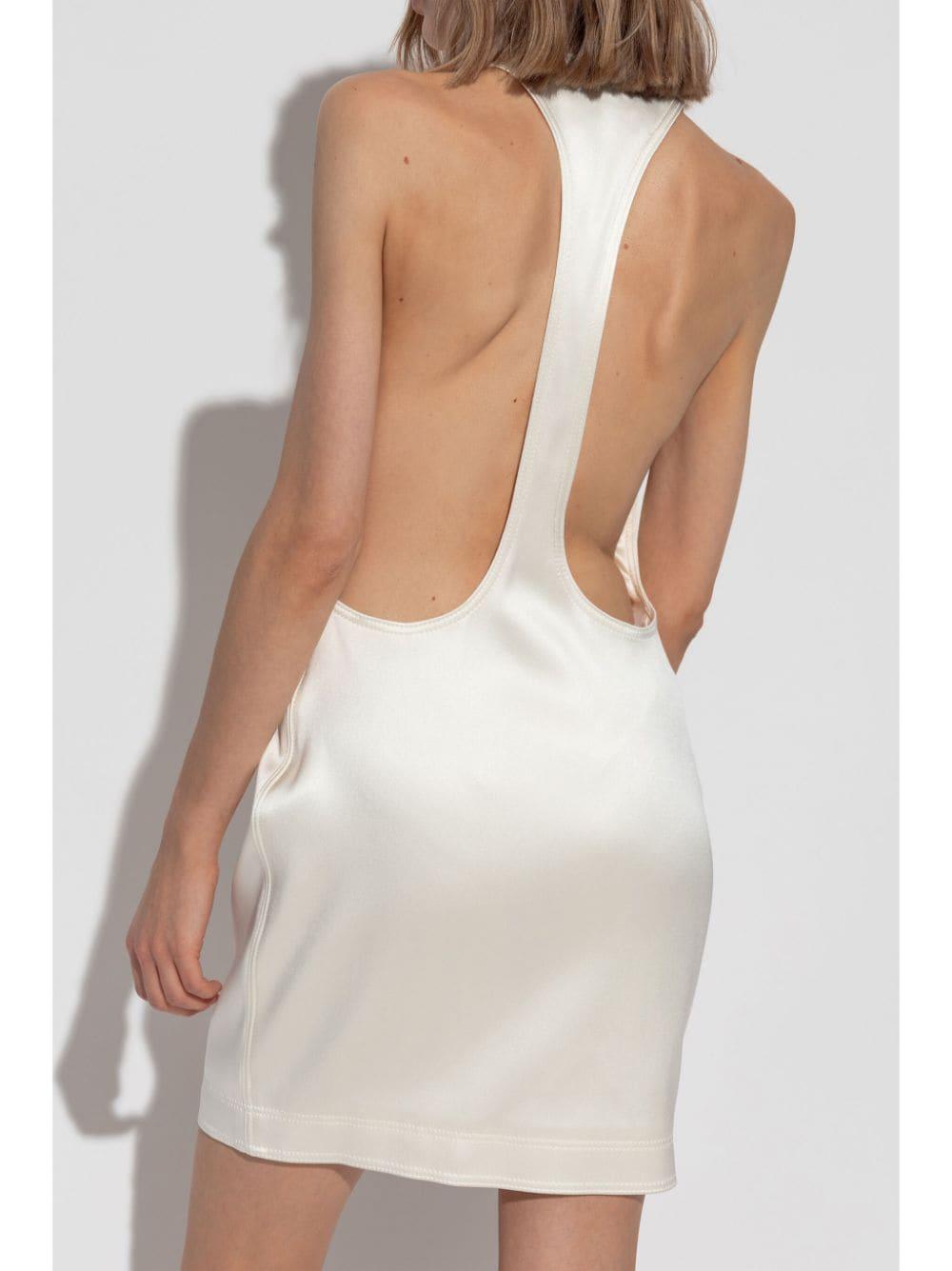 スカート SAINT LAURENT Cut-out midi dress White Saint Laurent Cut-Out Sheath Midi Dress in White | Lyst