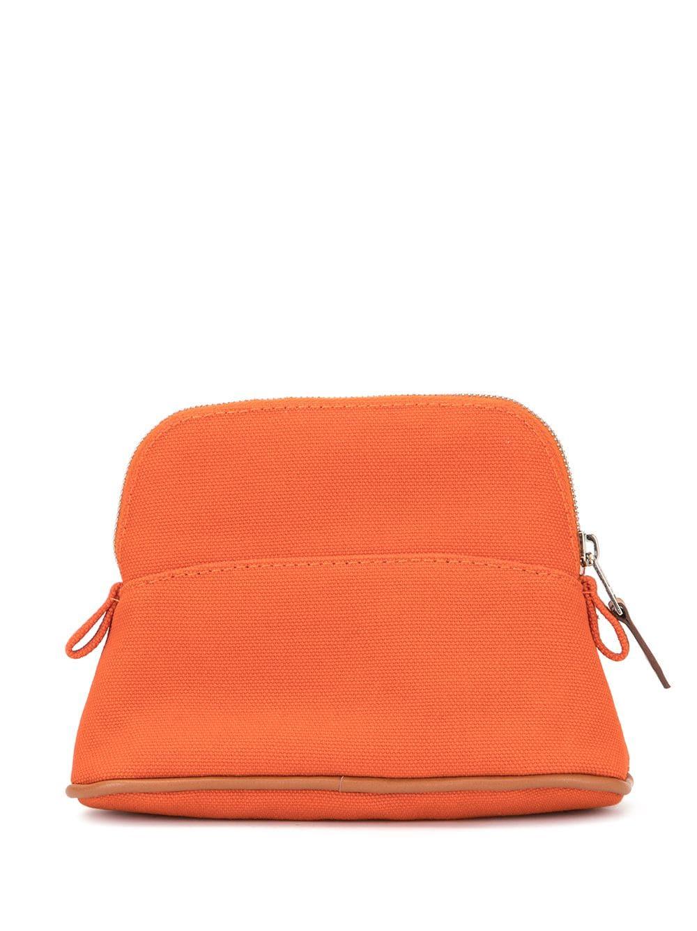 Hermès Pre-Owned Cotton Mini Bolide Makeup Bag in Orange | Lyst