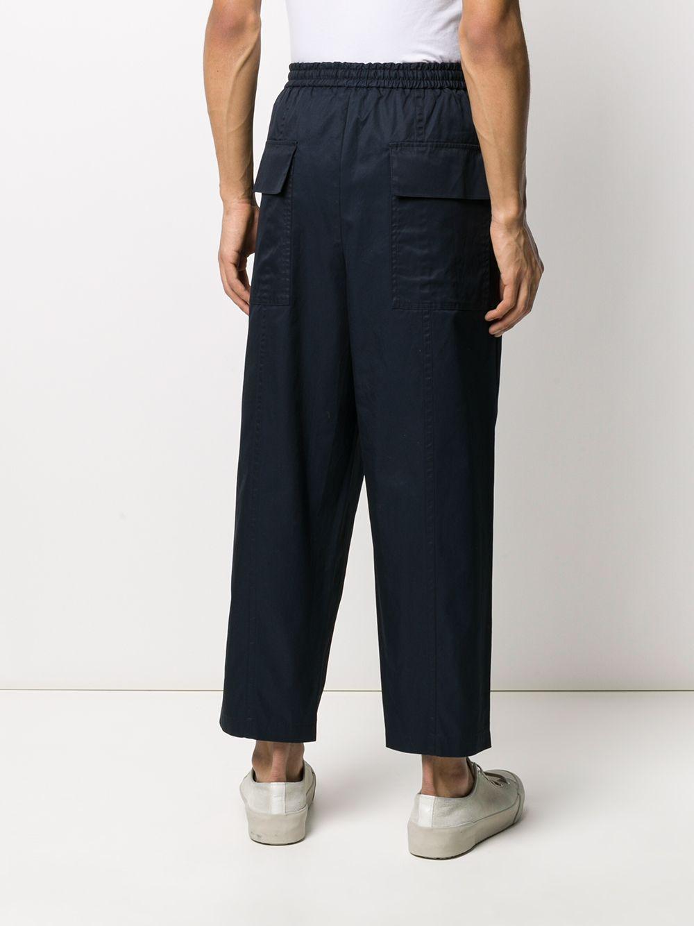 Jil Sander Cotton Wide-leg Trousers in Blue for Men - Lyst