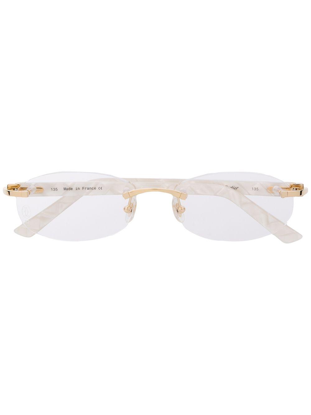 Cartier C Décor Rimless Oval-frame Glasses | Lyst