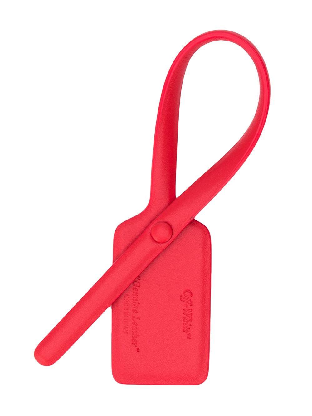 Off-White c/o Virgil Abloh Leather luggage Tag in Red | Lyst