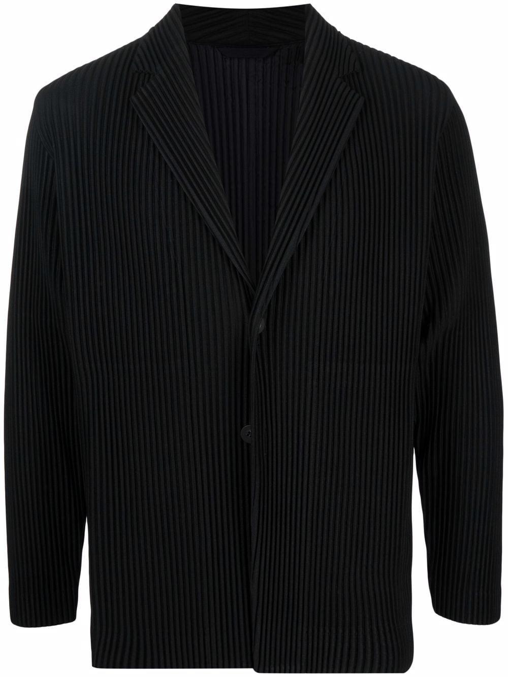 Homme Plissé Issey Miyake Single-breasted Pleated Blazer in Black for Men |  Lyst Canada