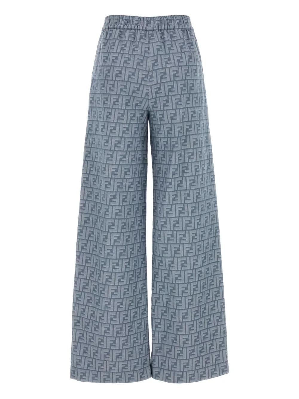 【フェンディ】 Trousers - Palazzo Pants パンツ FENDI Palazzo Wool Trousers | Grey | FARFETCH