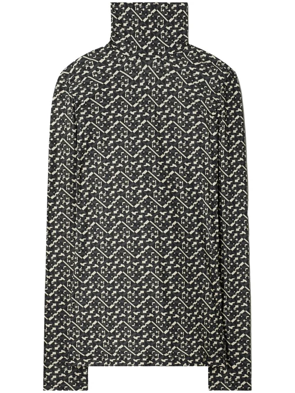 Tory Burch T Monogram Jersey in Black | Lyst Canada