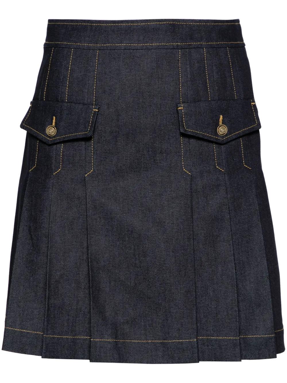 【大人気】sandro Aラインミニスカート 裾プリーツAラインミニスカート (2color) | ファッション通販