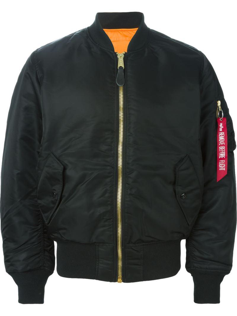 Alpha Industries Synthetic Classic Bomber Jacket in Black for Men - Lyst