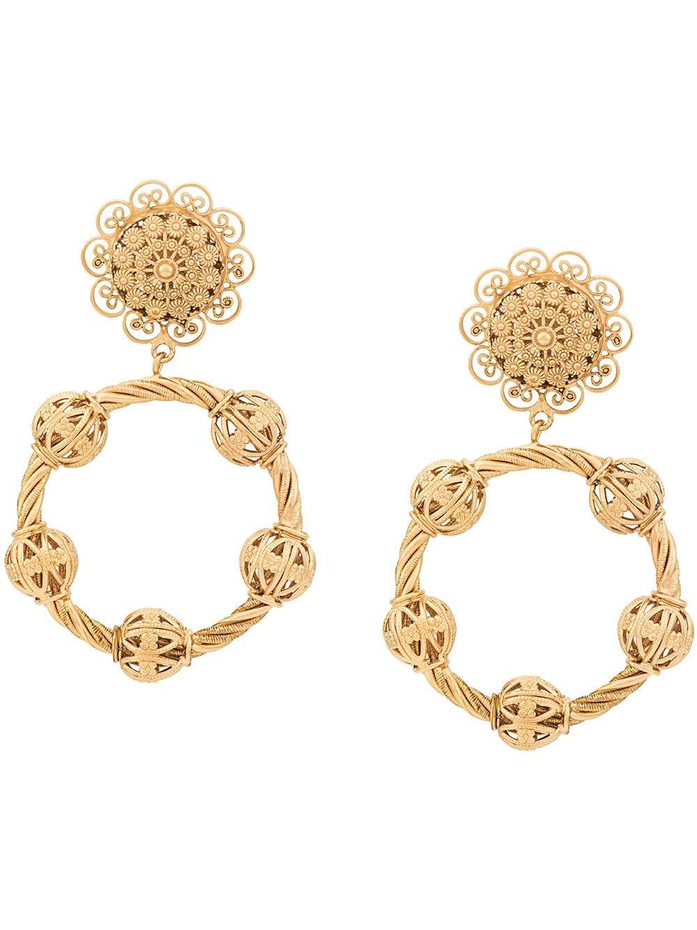 Dolce & Gabbana Twisted Hoop Earrings in Metallic | Lyst Canada