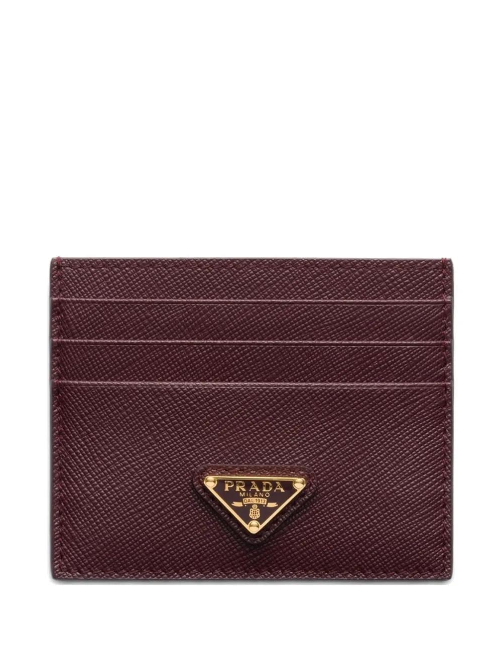 ヘアアクセサリー Prada Burgundy card holder in Saffiano Prada Burgundy Saffiano Lux Leather Card Holder Prada | TLC