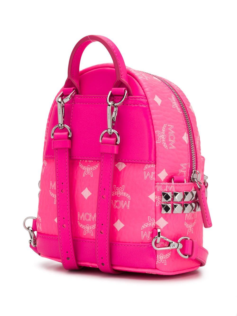MCM Pink X-Mini Stark Backpack at FORZIERI