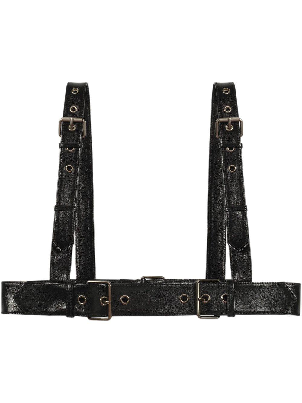 Gucci Leather Harness Belt in Black | Lyst