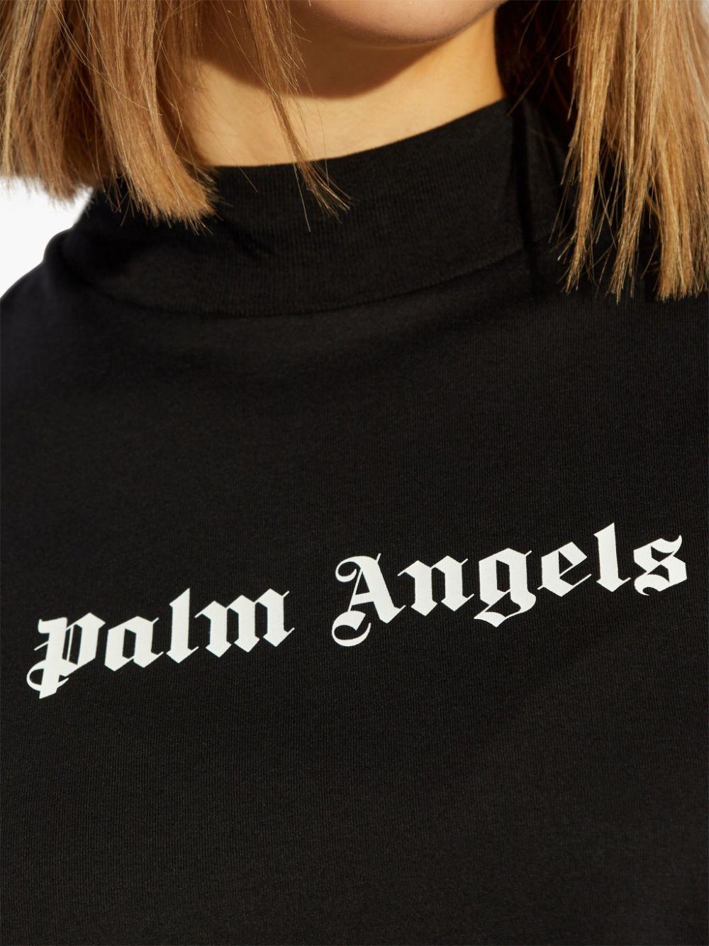 Palm Angels レディース ブラック ロゴ Tシャツワンピース ワンピース