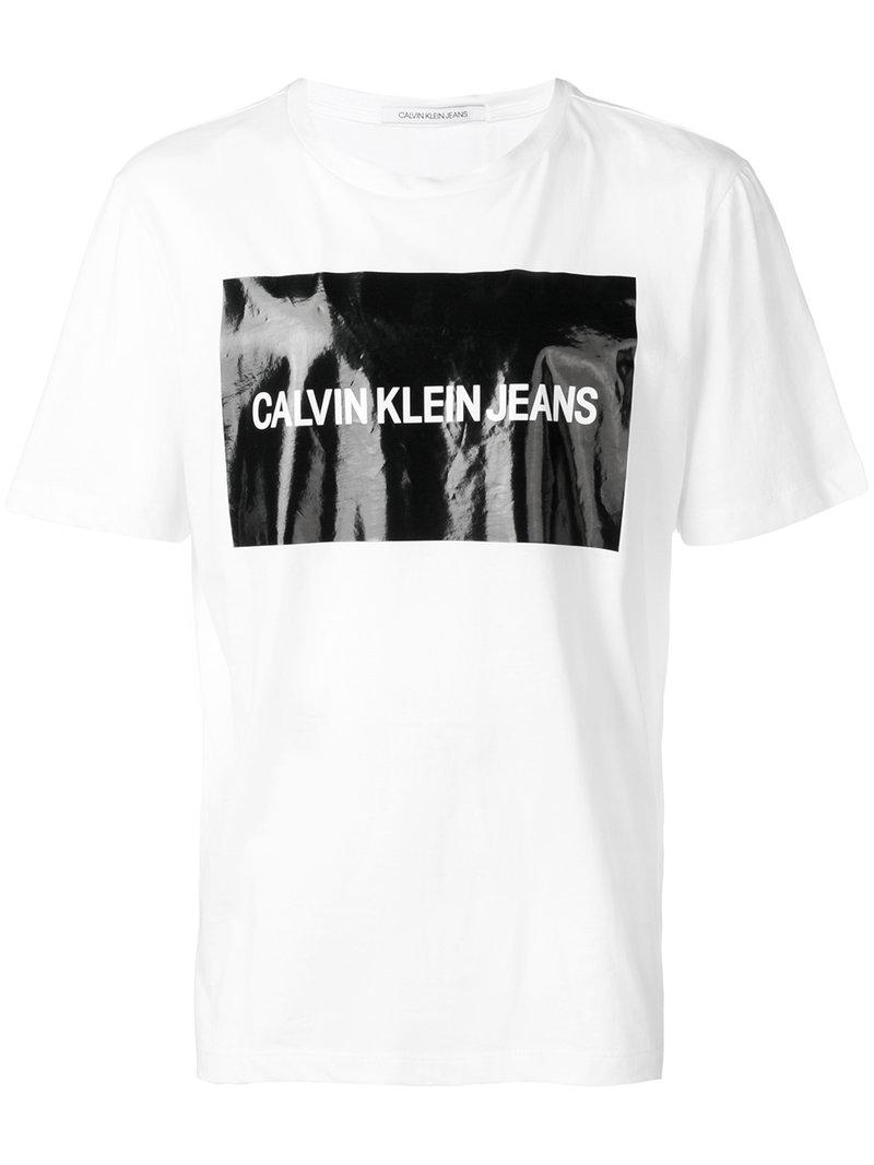calvin klein box logo tee