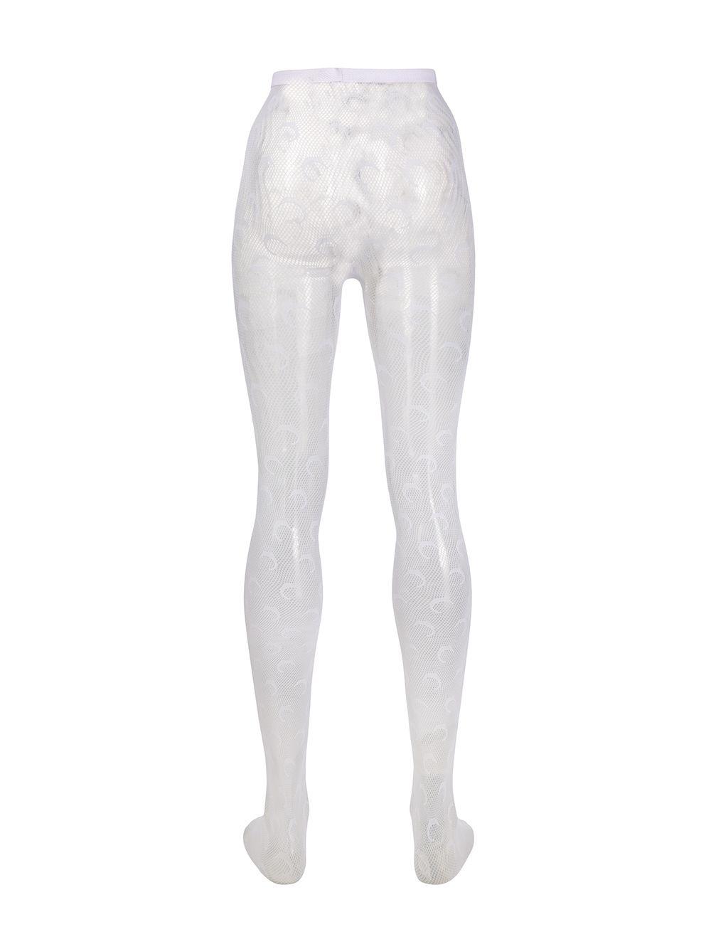 Marine Serre Moon Mesh Tights in White