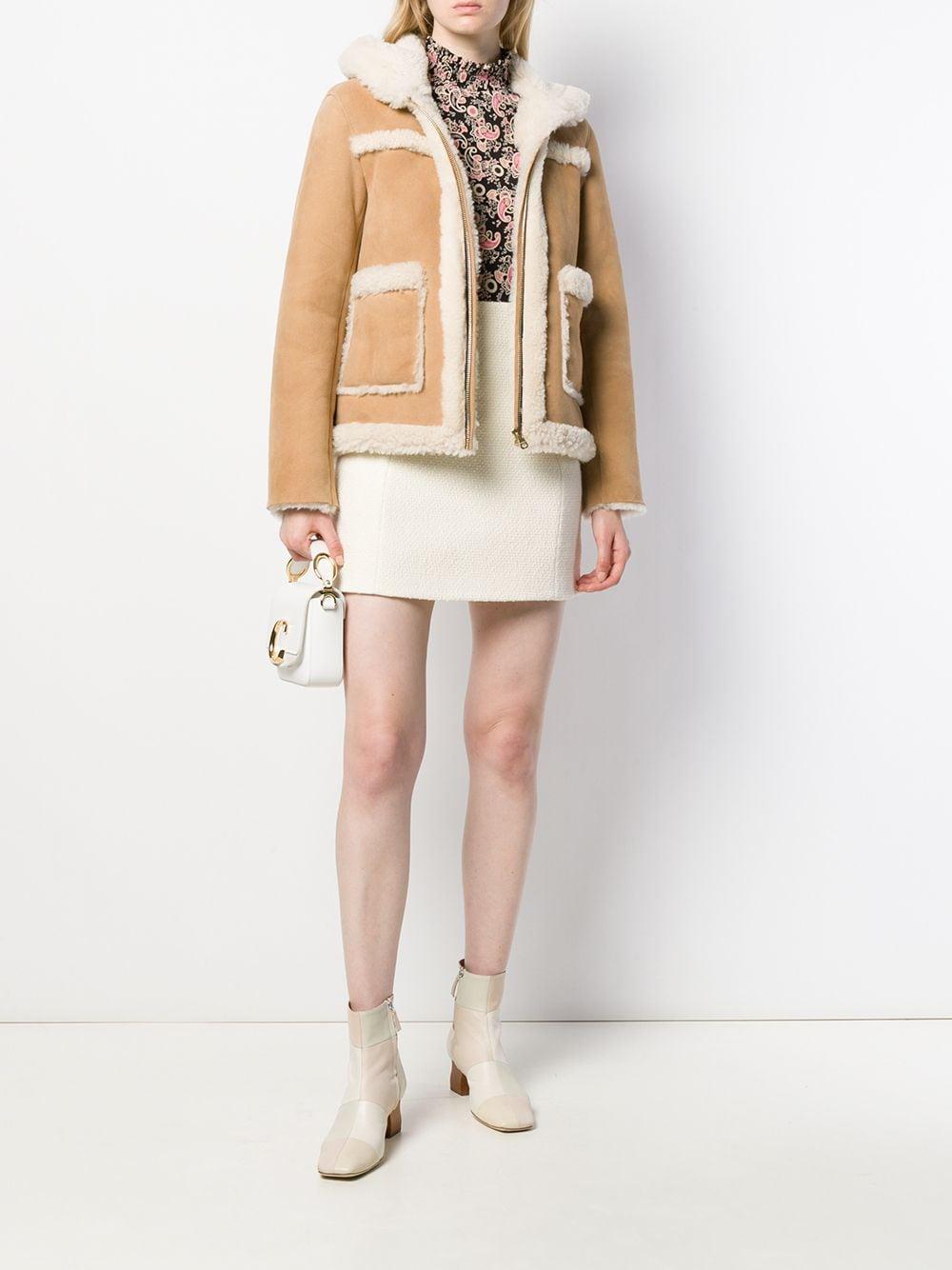 sandro shearling coat