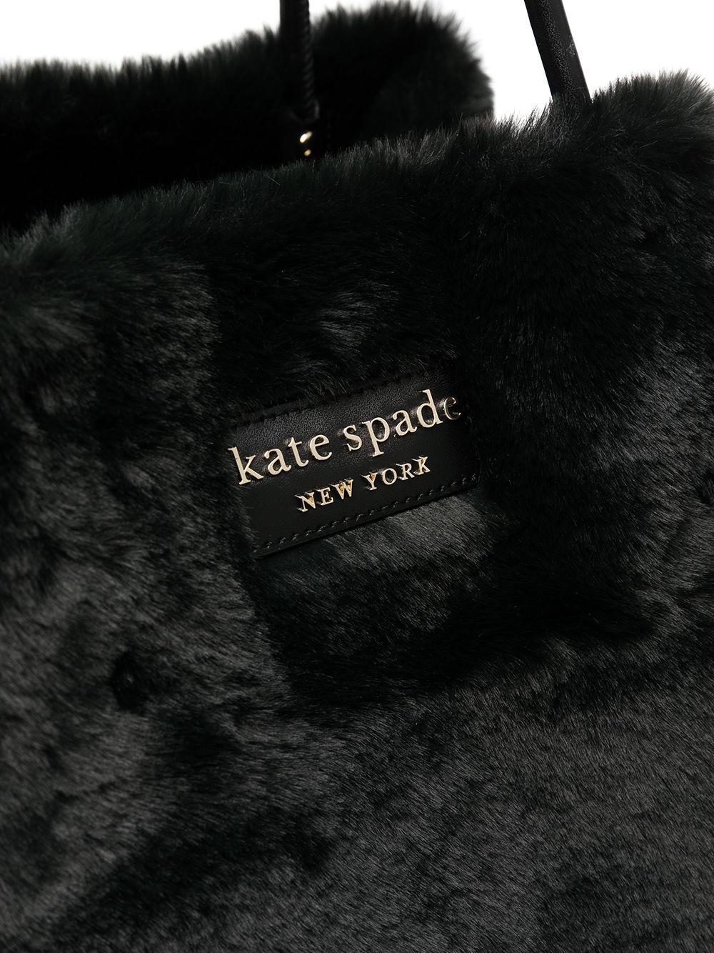 Kate Spade Faux Fur Tote Bag in Black - Lyst