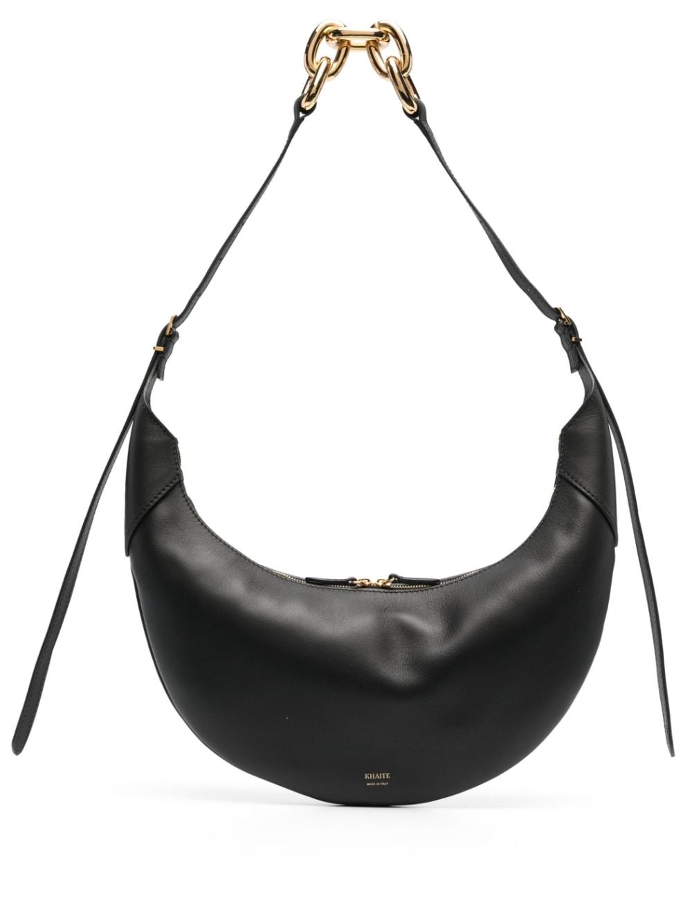Khaite Alessia Calf-leather Shoulder Bag in Black | Lyst