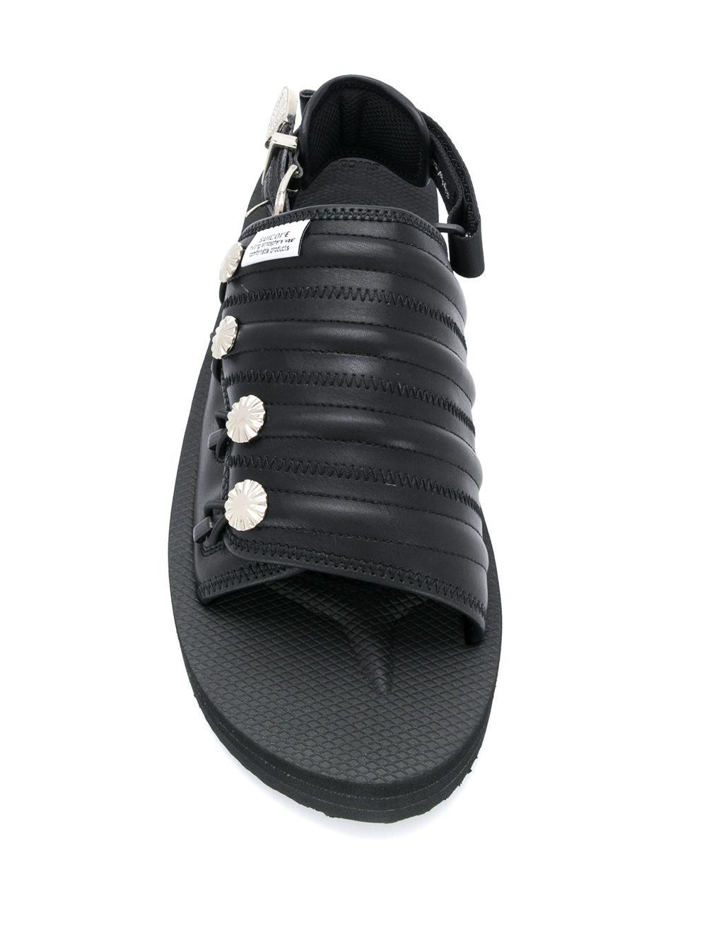 Suicoke X Toga Mura Buttoned Sandals in Black | Lyst