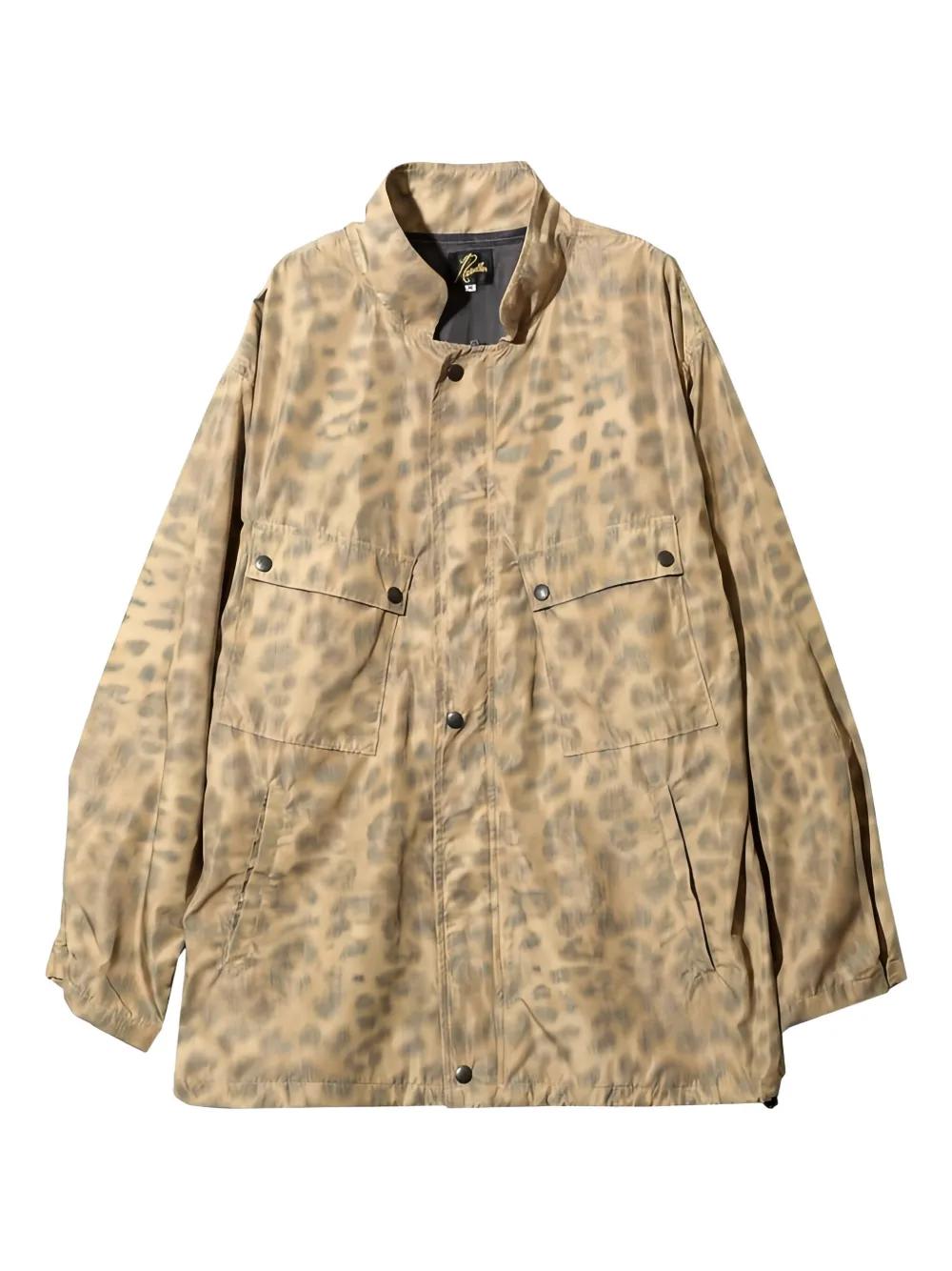 NEEDLES Coach Jacket Leopard Jq.-Olive