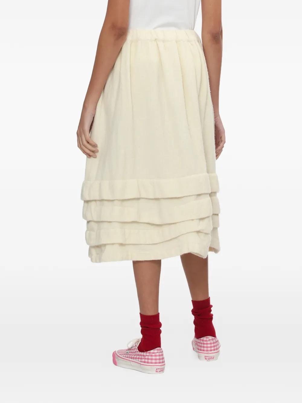 Jupe Longue Comme Des Garçons Avec Volants à L'ourlet - Taille L, Noire, Occasion (portée Une Fois)