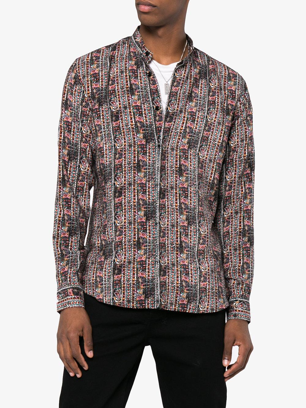 Saint Laurent Silk Batik Print Shirt 