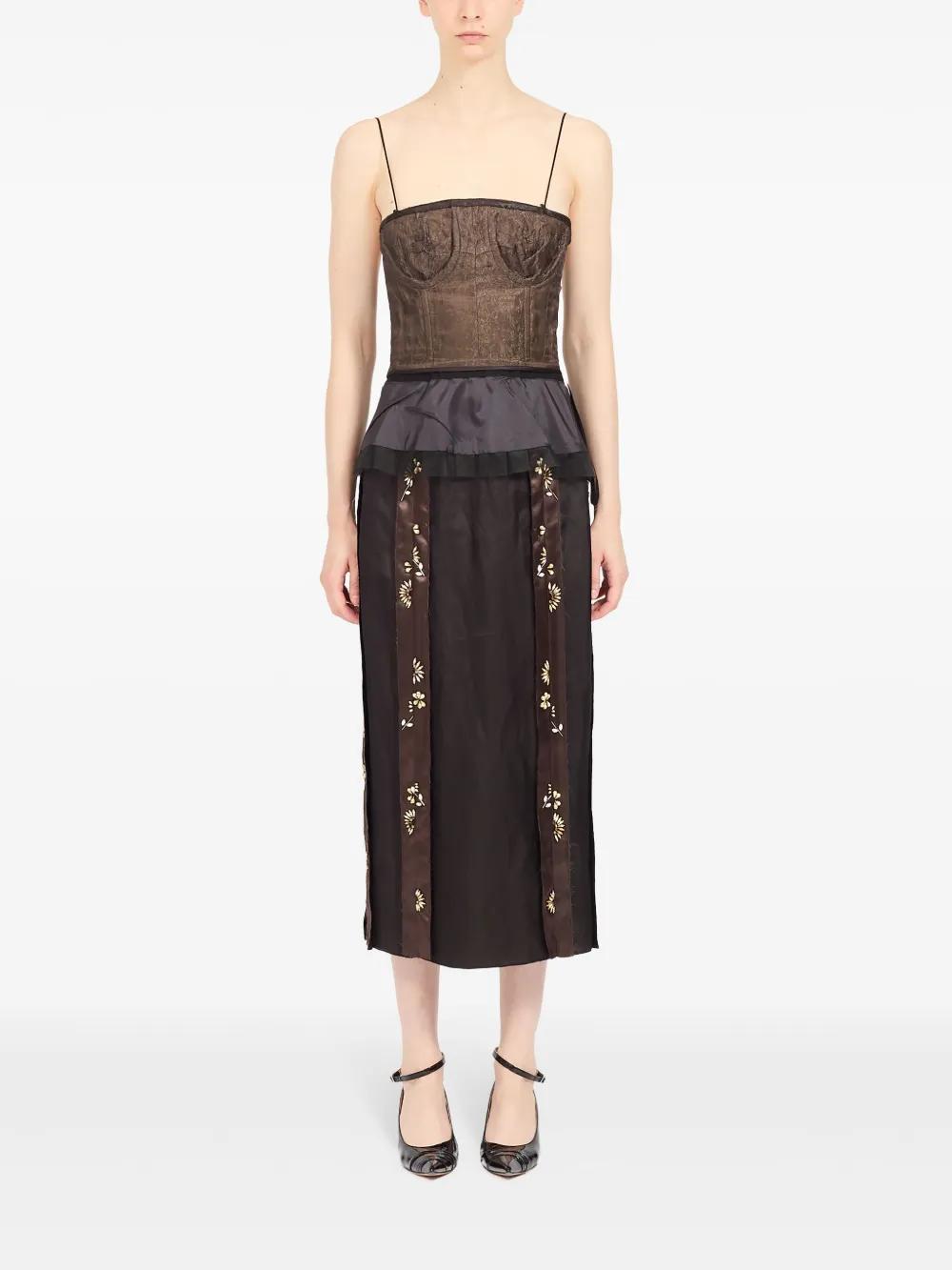 maison martin margiela silk dress MAISON MARGIELA Line 4 Silk Cap Sleeve Shirt Midi Dress NWOT SSENSE 40 S 6  $1440
