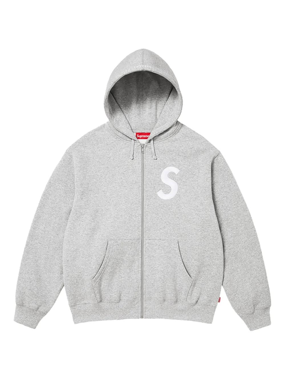 Supreme S Logo Zip-Up Hoodie in White for Men | Lyst UK
