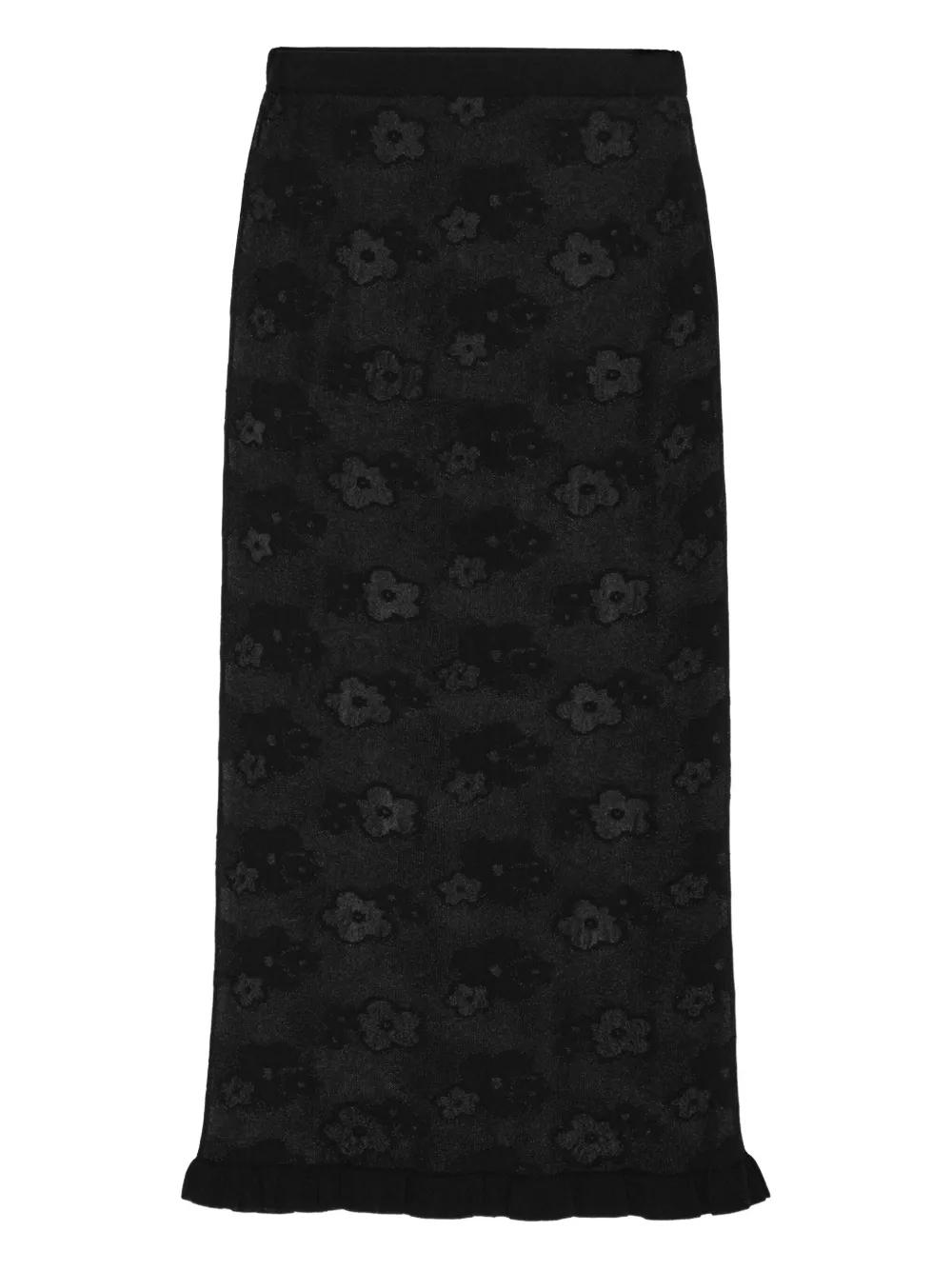 Cecilie Bahnsen Pegonia Midi Skirt in Black | Lyst