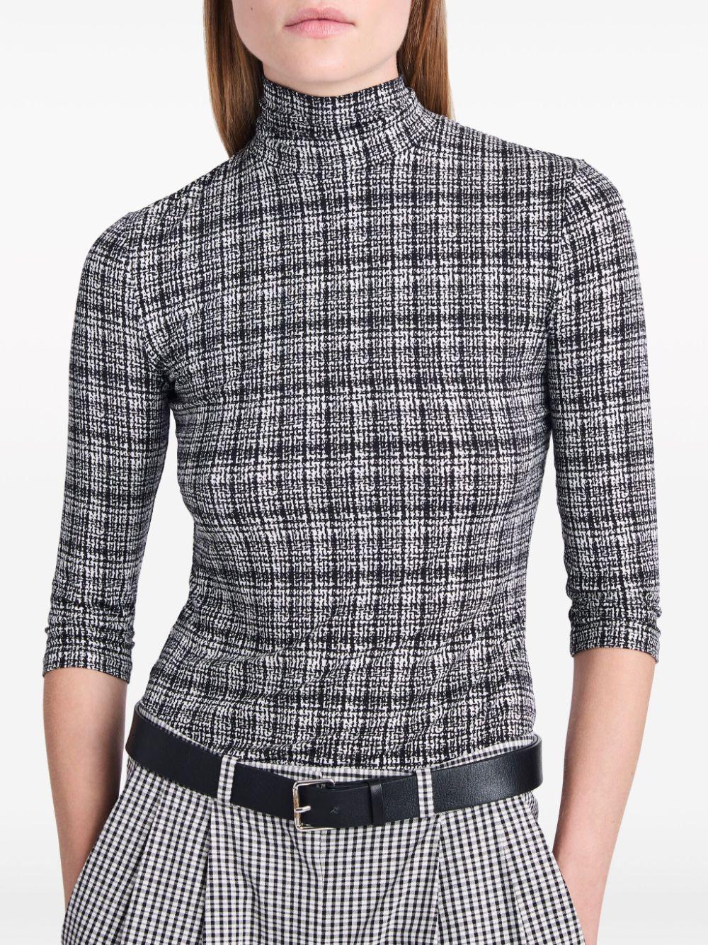 Amiri Grid print Top