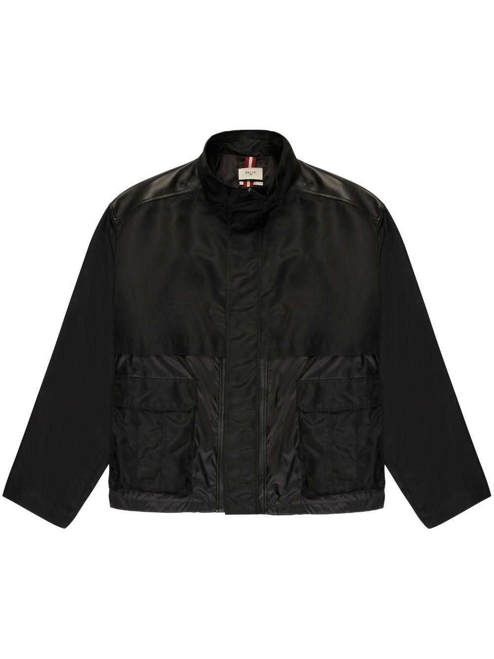 Bally Stand-up Collar Bomber Jacket in Black for Men | Lyst UK