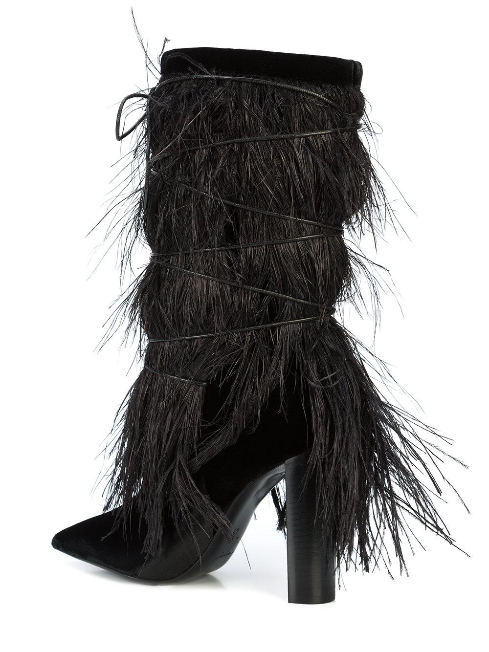 ysl ostrich boots