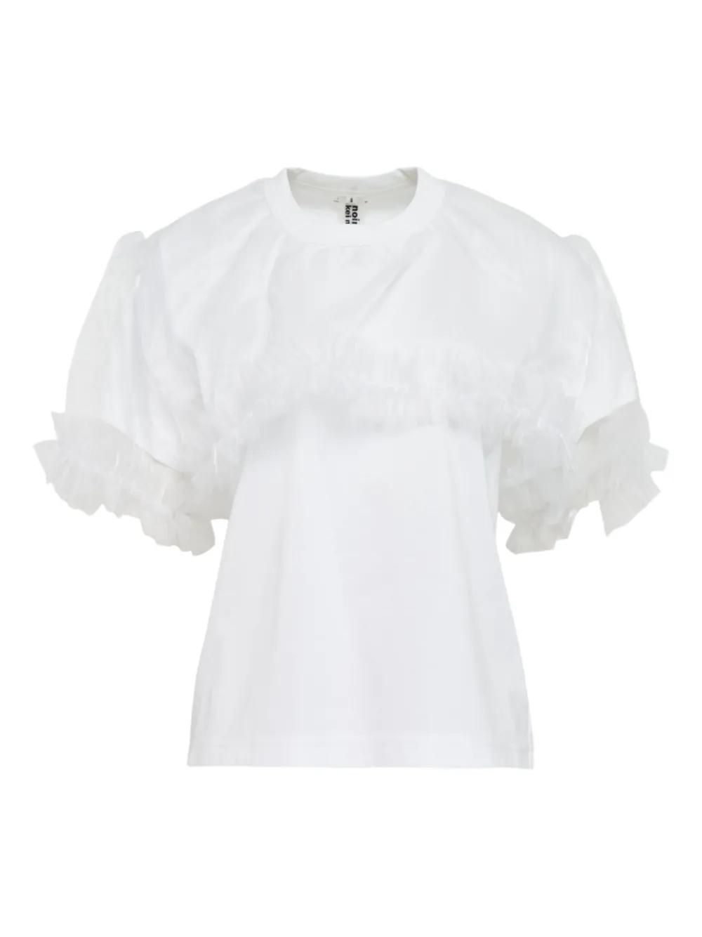 noir kei ninomiya ホワイトリボンTシャツ XS Noir Kei Ninomiya ラッフル Tシャツ | ホワイト | FARFETCH JP