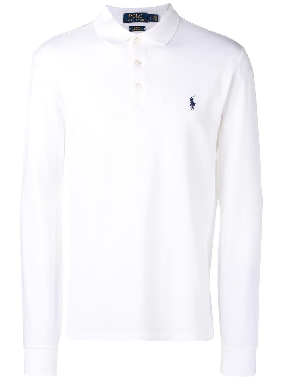 Polo Ralph Lauren Synthetic Logo Embroidered Polo Shirt in White for Men -  Lyst
