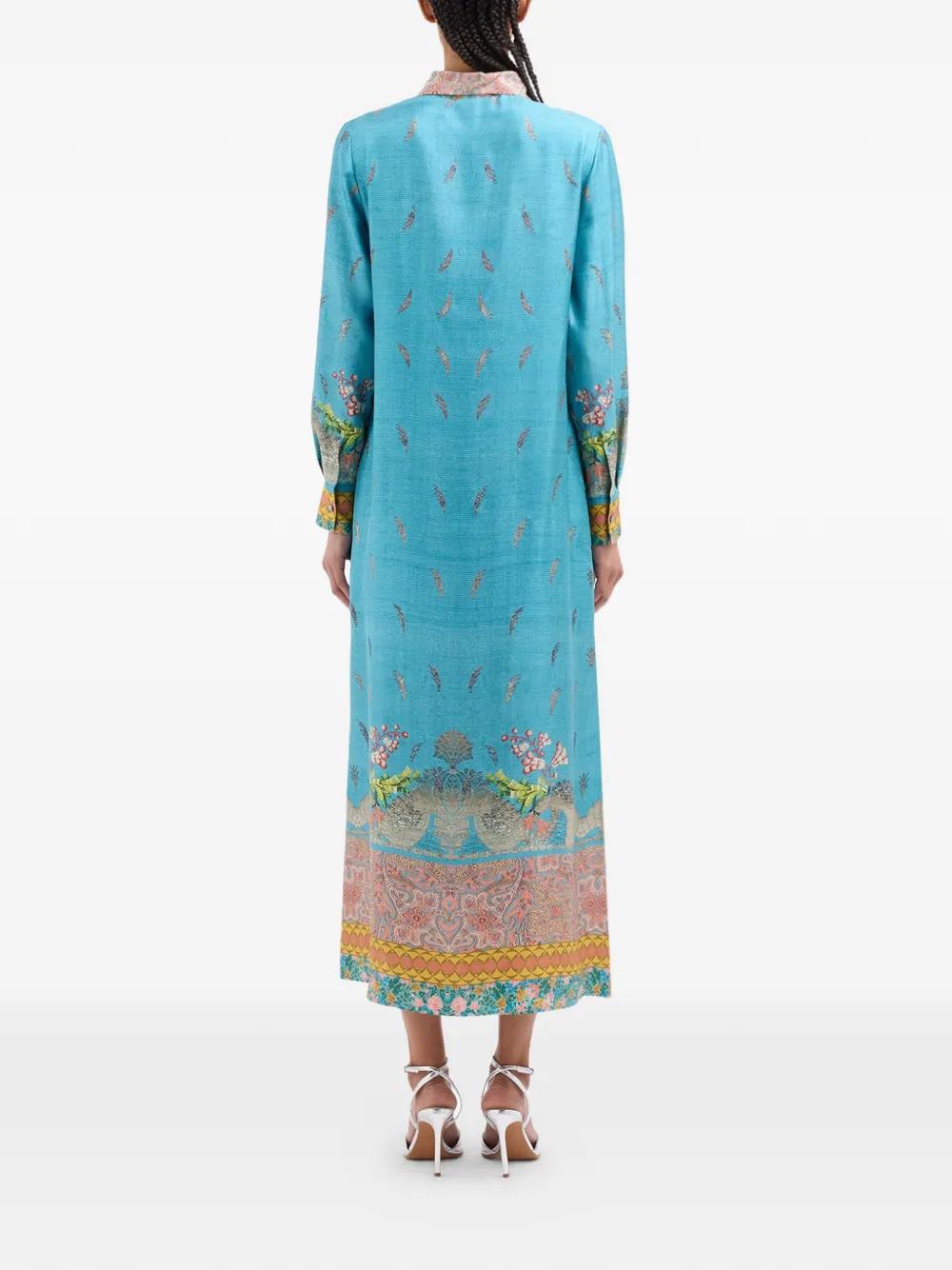 Tunique Chemise imprimée motifs fleurs (Vetement femme voilée) - Couleur Lilas