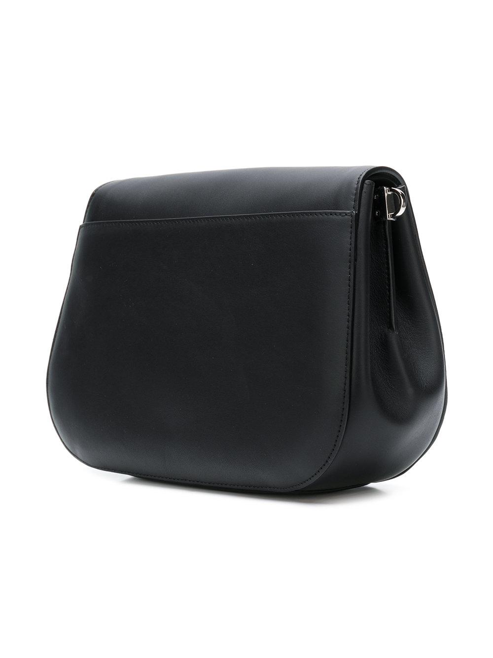 Furla Leather Margherita Shoulder Bag in Black | Lyst
