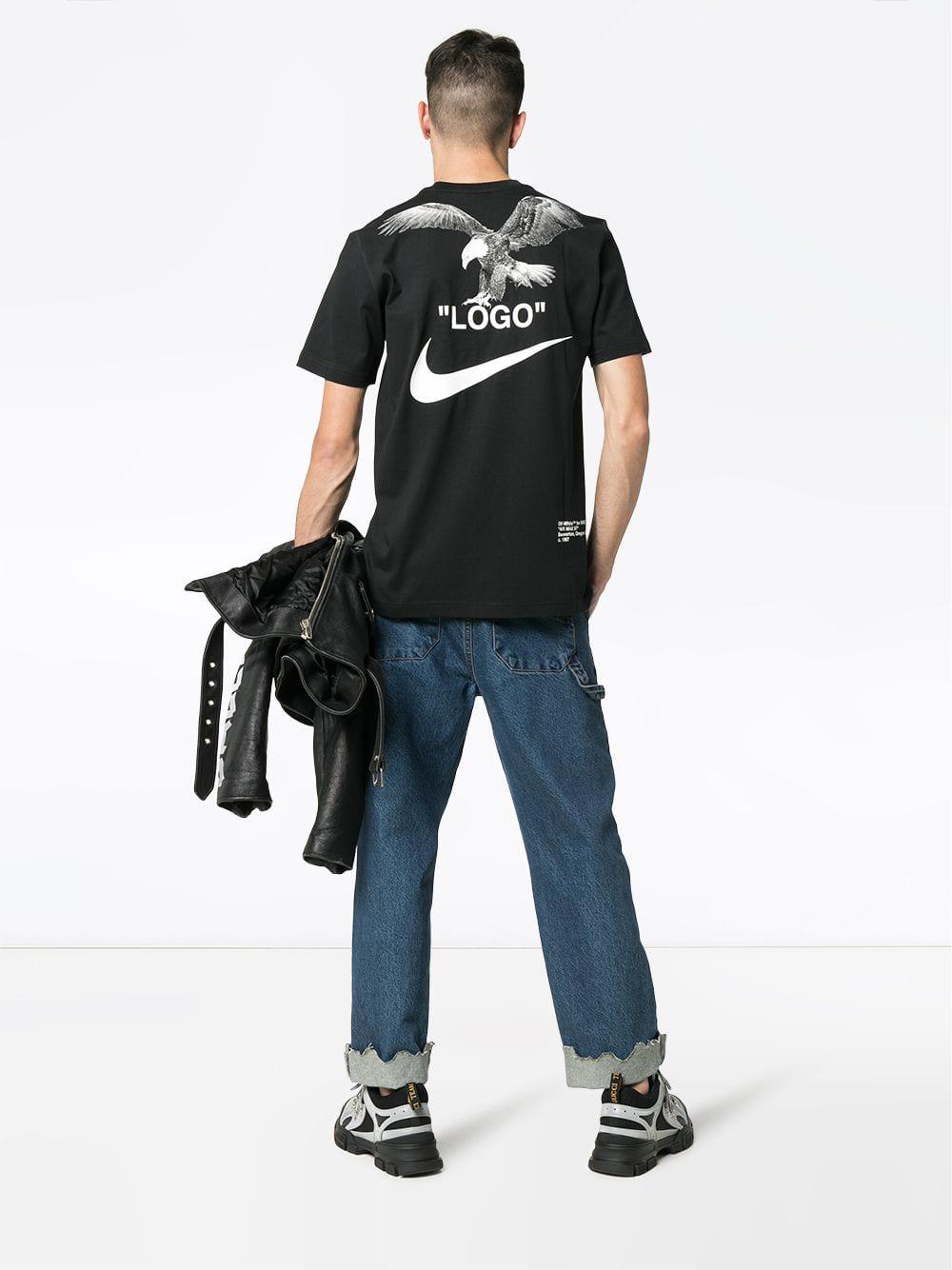 Nike X Off-white Tuxedo Print T-shirt in Black for Men | Lyst